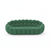 98.43'' Comfortable Curved Couch 3D Honeycomb Shape