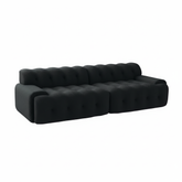 "86.6" Modular Sectional Couch - 3D Mesh Cloud Sofa, Curved Loveseat for Living Room, Comfy Design"
