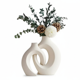 European Style White Plastic Vase