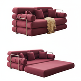 Convertible Sleeper Sofa - 35'' High-Back Floor Couch Bed