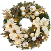 24 Inch Lighted Christmas Wreath