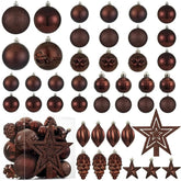 43pcs Shatterproof Christmas Ball Ornaments with Loop for Xmas Holiday Party Wreath Home Decoration Coffee Brown Durable and El