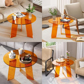 Clear Acrylic Round Coffee Table