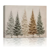2D Flat Christmas Tree Canvas Art