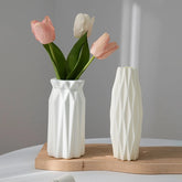 Modern Flower Vase Plastic Plants Pot White