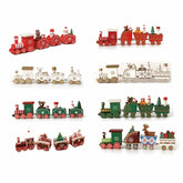 Christmas Wood Train Decoration,Christmas Ornaments With Moving Train,Home Noel,Happy New Year 2025 Gifts