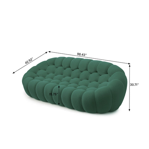 98.43'' Comfortable Curved Couch 3D Honeycomb Shape