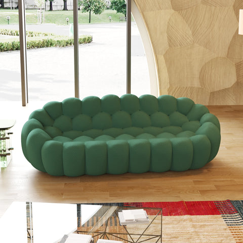 98.43'' Comfortable Curved Couch 3D Honeycomb Shape