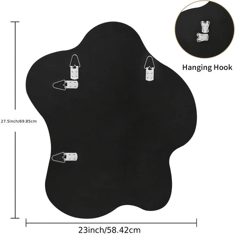23" X 27.5" Wall Mounted Mirrors Cloud Shape Decor ﻿