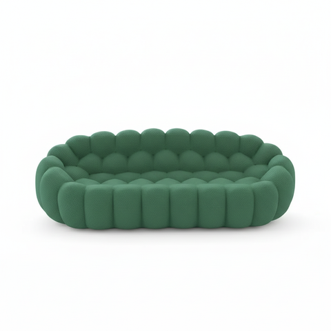 98.43'' Comfortable Curved Couch 3D Honeycomb Shape