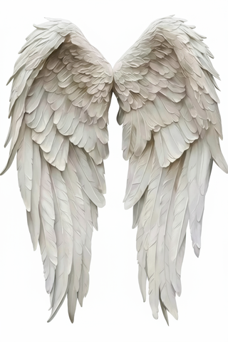 1pc Elegant White Angel Wings Canvas Wall Art