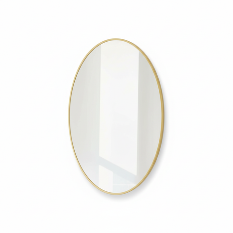 Oval Bathroom Mirror Wall Mounted Metal Frame