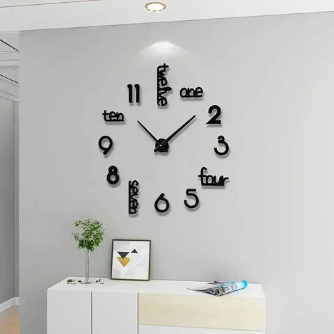Frameless giant wall clock