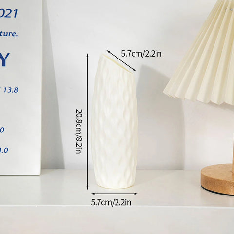 Modern Flower Vase Plastic Plants Pot White