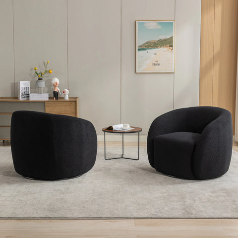 SEYNAR Modern Velvet 360 Degree Swivel Accent Armchair Set of 2