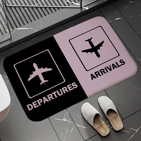 Non-slip Doormat Arrivals And Departures Long Corridor Carpet