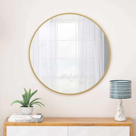 Wall Mirror 48 Inch Oversized Big Size Gold Circular Mirror