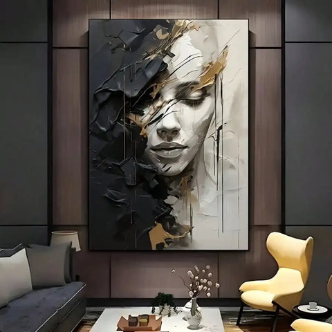 1Pc Large Frameless Abstract Canvas Art