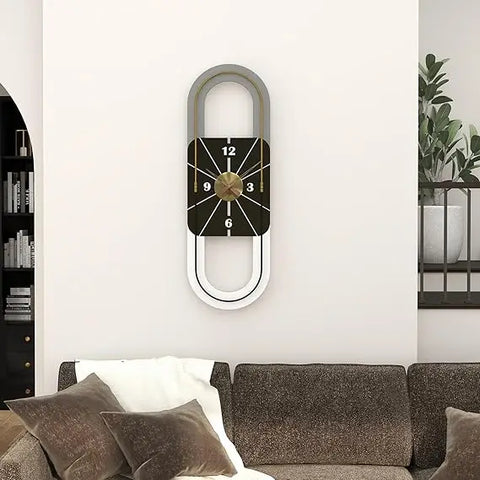 34x11 Inch Large Modern Wall Clock