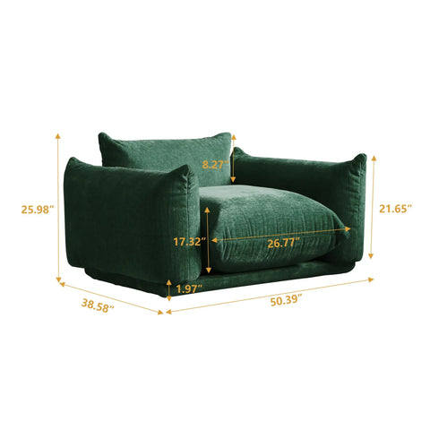 Comfy Chenille Single Accent Chair Deep Seat Couches