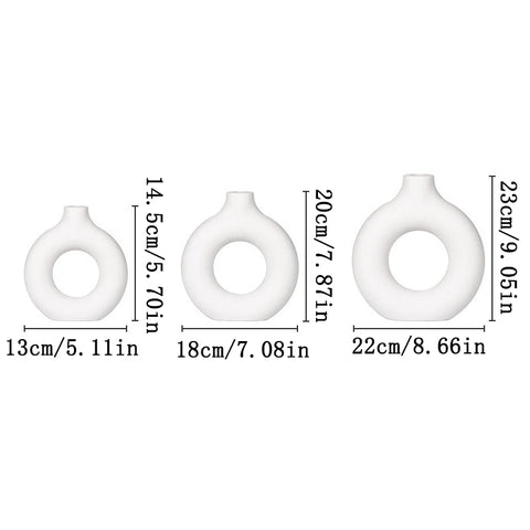 Nordic White Flower Vase Designed Plastic Plant