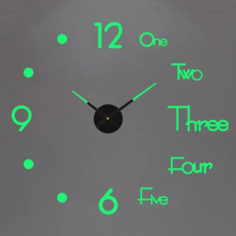 Large 3D Wall Clock Luminous Classic Wall Clocks