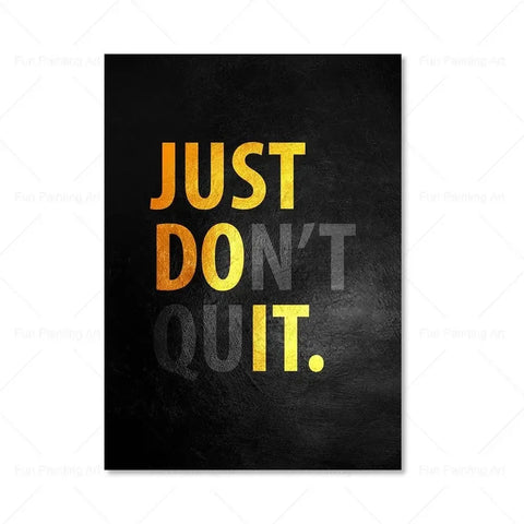 Motivational Quote Art Posters for Wall Black