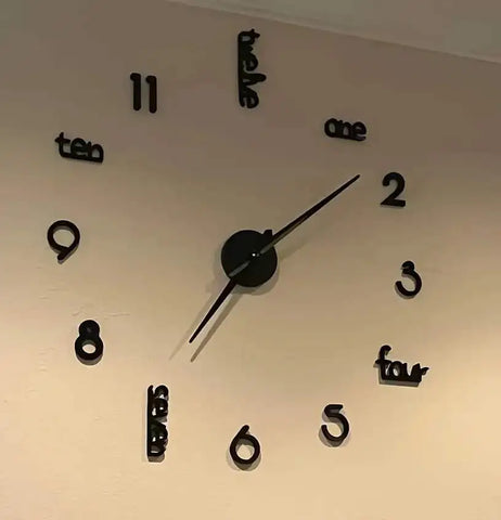 Frameless giant wall clock