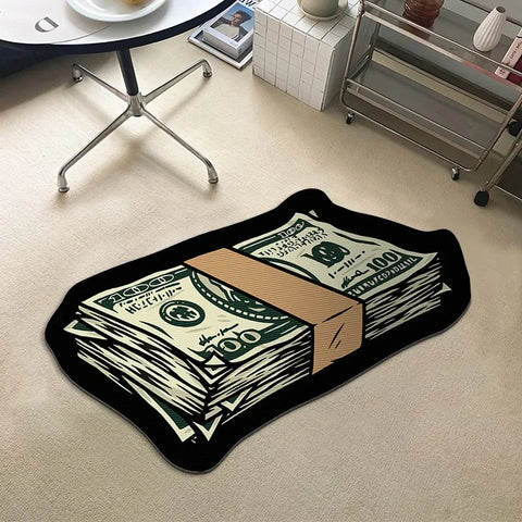 Creative Money Shaped Carpet Personality Imitation Money Rug