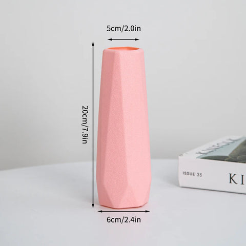 Modern Flower Vase Plastic Plants Pot White