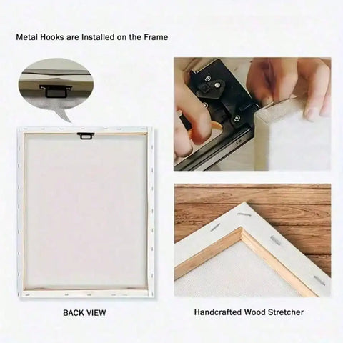 1Pc Wooden Framed Tree of Life Canvas Painting