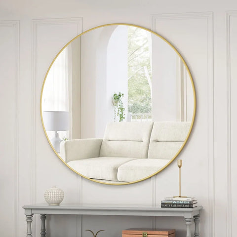 Wall Mirror 48 Inch Oversized Big Size Gold Circular Mirror