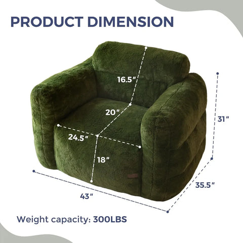 Luxurious Oversized Bean Bag Chair for Adults