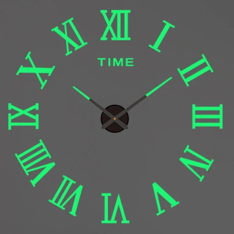 Large 3D Wall Clock Luminous Classic Wall Clocks