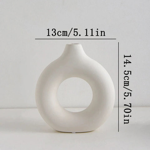 Nordic White Flower Vase Designed Plastic Plant