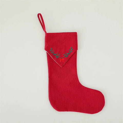 Christmas Ornaments Personalized Embroidered Santa Sack Gift Bag with Candy Cane and Jingle Bells for Xmas Decoration and