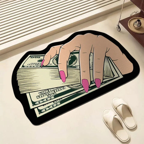 Creative Money Shaped Carpet Personality Imitation Money Rug