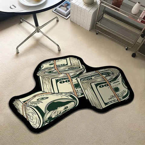 Creative Money Shaped Carpet Personality Imitation Money Rug