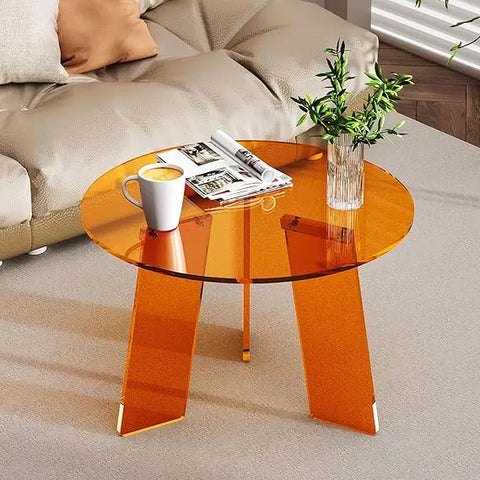 Clear Acrylic Round Coffee Table