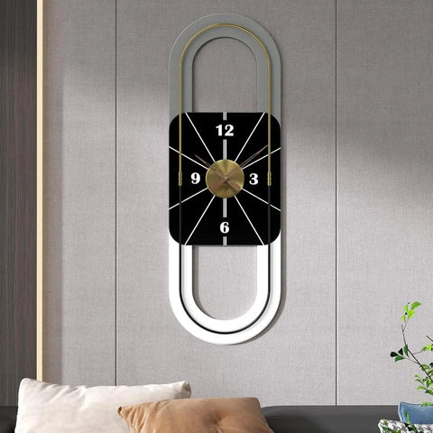 34x11 Inch Large Modern Wall Clock