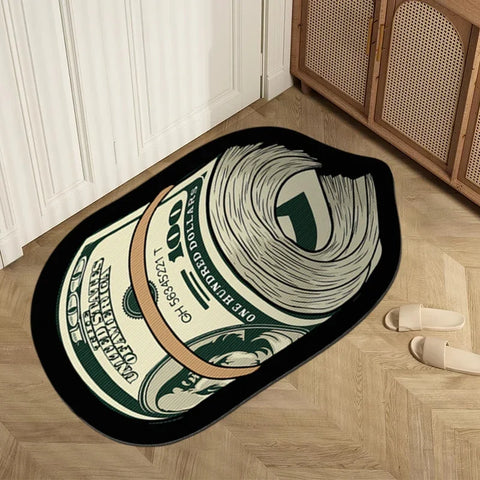 Creative Money Shaped Carpet Personality Imitation Money Rug