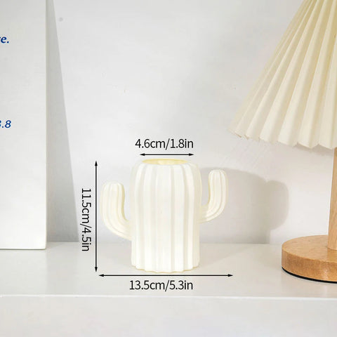 Modern Flower Vase Plastic Plants Pot White