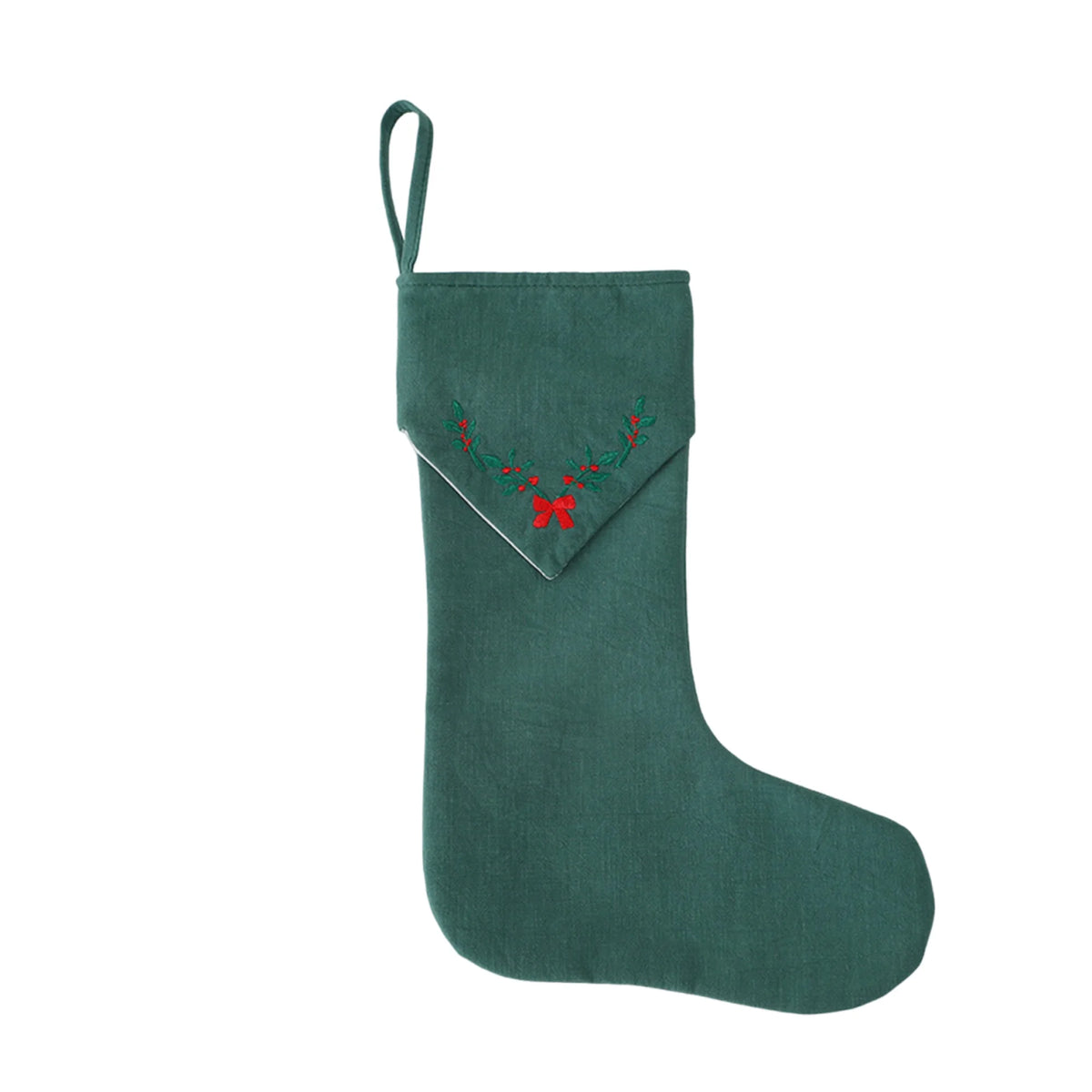 Christmas Ornaments Personalized Embroidered Santa Sack Gift Bag with Candy Cane and Jingle Bells for Xmas Decoration and