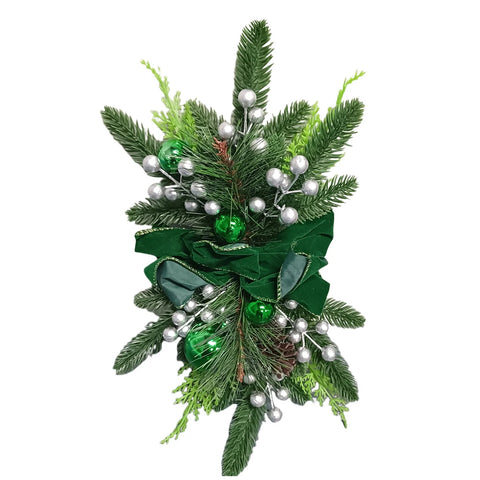 Christmas Wreath Pendants Festive Door Window Wreath Decoration Stairway Stairs Trim Garland Xmas Navidad Wreath Hanging Pendant