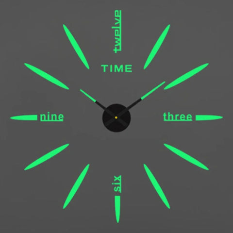 Large 3D Wall Clock Luminous Classic Wall Clocks