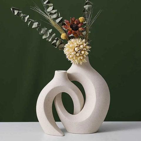 European Style White Plastic Vase