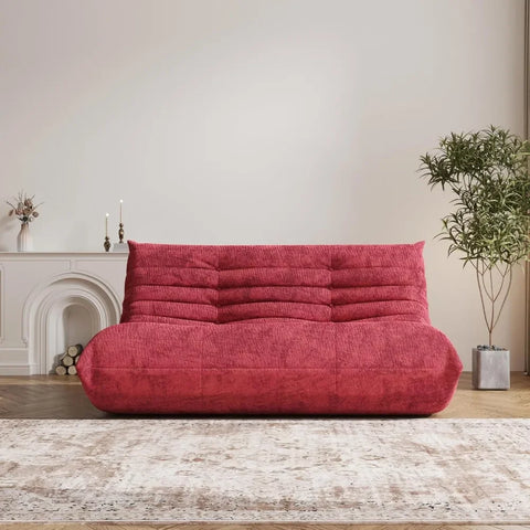 Fireside Bean Bag Loveseat in Red