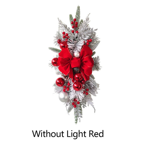 Christmas Wreath Pendants Festive Door Window Wreath Decoration Stairway Stairs Trim Garland Xmas Navidad Wreath Hanging Pendant