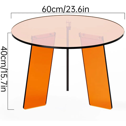 Clear Acrylic Round Coffee Table