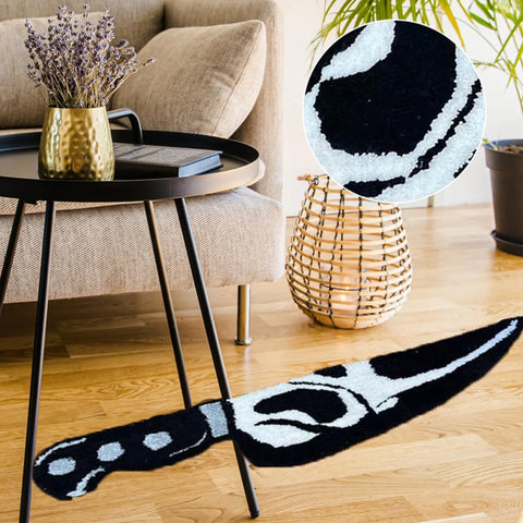 Clearance Deal Skull Knife Carpet Horror Scary Scream Bedside Rug